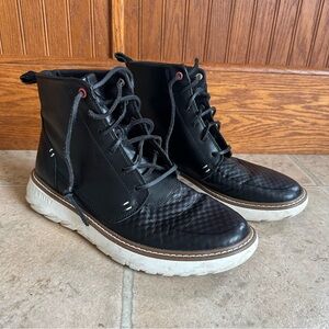 Sperry Element Apron Toe Black High Top Leather Boot 9.5